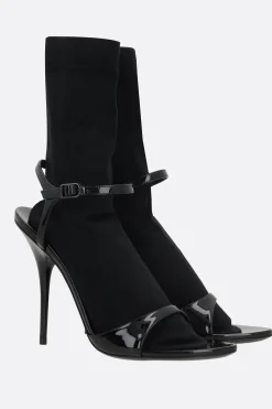sandalo Avenue Sock in vernice e maglia
