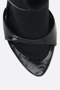 sandalo Avenue Sock in vernice e maglia
