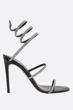sandalo Cleo in raso con strass