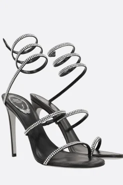 sandalo Cleo in raso con strass