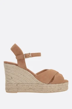 sandalo con zeppa Blaudell in suede
