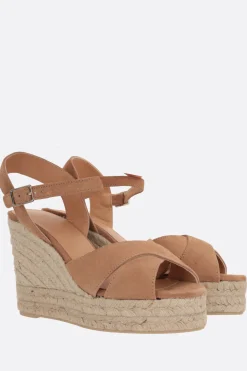 sandalo con zeppa Blaudell in suede