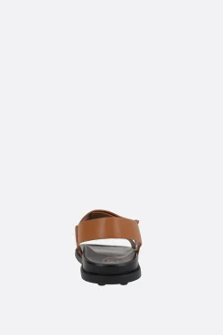 sandalo flat in pelle liscia