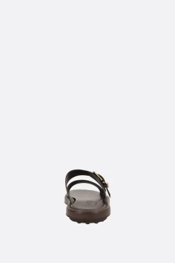 sandalo flat in pelle liscia