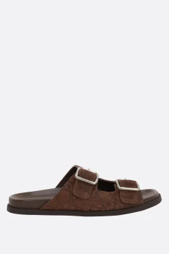 sandalo flat in suede GG