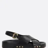 sandalo flat Mae in pelle liscia