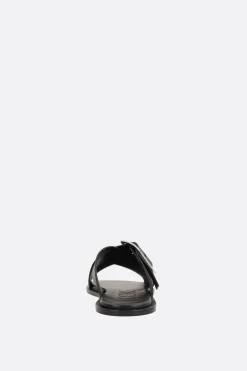 sandalo flat Petal Belt in pelle liscia
