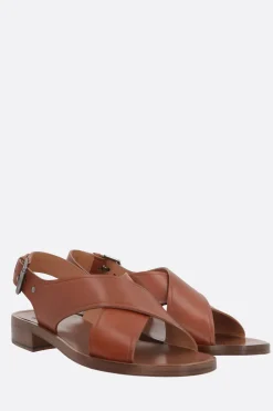 sandalo flat Rhonda 2 in pelle liscia