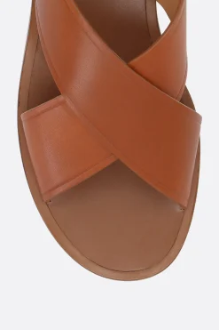 sandalo flat Rhonda 2 in pelle liscia