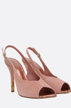 sandalo Flower in suede