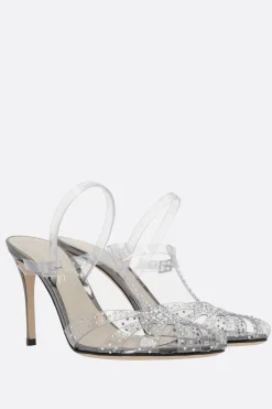 sandalo in PVC con strass