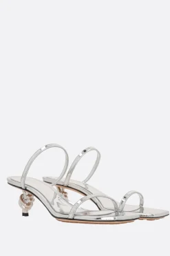 sandalo Knot in nappa laminata
