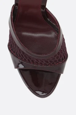 sandalo mule Lidia in mesh e vernice