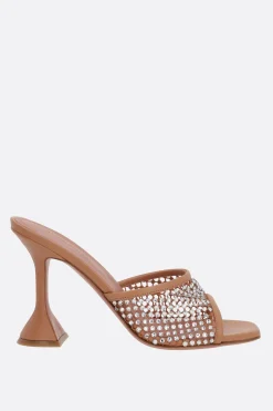 sandalo mule Lupita in rete con cristalli