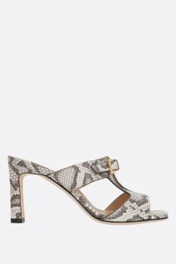 sandalo mule SR Nora in pelle stampa pitone