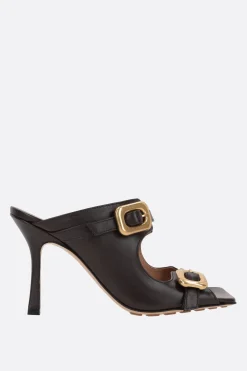 sandalo mule Stretch Buckle in pelle liscia
