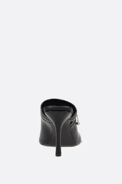 sandalo Peep in pelle lucida