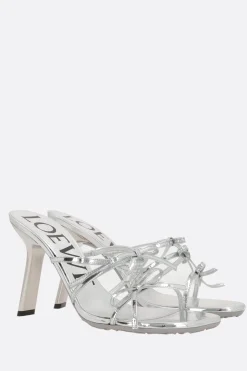 sandalo Petal in pelle laminata