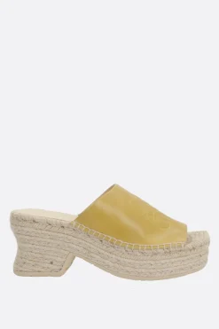 sandalo platform Petal in pelle liscia