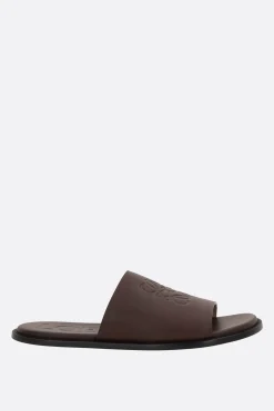 sandalo slide Anagram Flex in pelle liscia