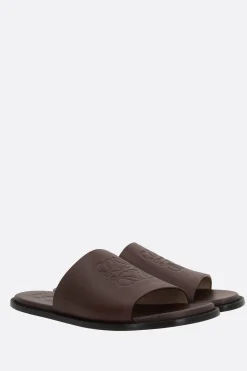 sandalo slide Anagram Flex in pelle liscia