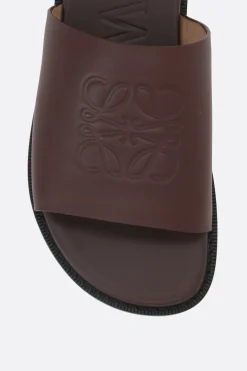 sandalo slide Anagram Flex in pelle liscia