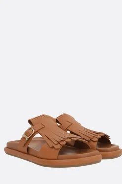 sandalo slide Dahlia in pelle liscia