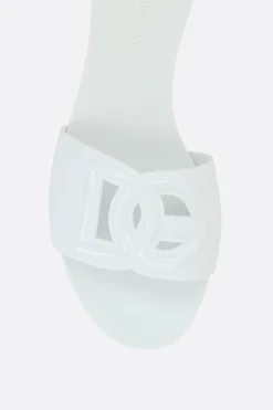 sandalo slide in gomma con logo DG