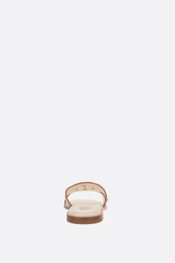 sandalo slide Kate in pelle liscia con borchie