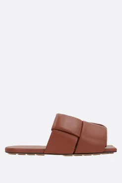 sandalo slide Patch in Maxi Intrecciato nappa imbottito