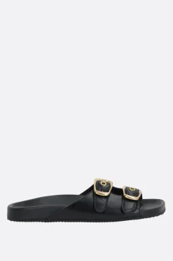 sandalo slide Polly in pelle lucida