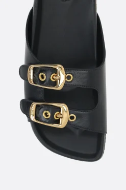 sandalo slide Polly in pelle lucida