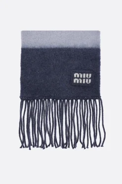 sciarpa in misto mohair a righe