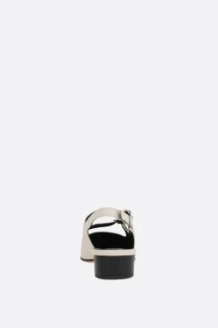 slingback Abricot in nappa bicolore