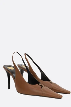 slingback Babylone Breteuil in pelle liscia