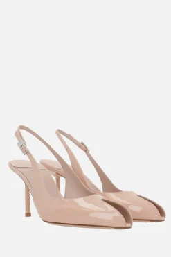 slingback Chanel Clivage in vernice