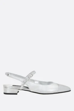 slingback Oceano in pelle laminata
