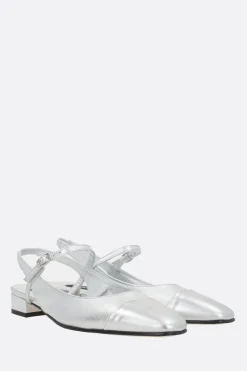 slingback Oceano in pelle laminata