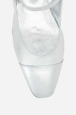slingback Oceano in pelle laminata