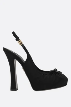 slingback platform Vally in raso