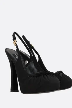 slingback platform Vally in raso
