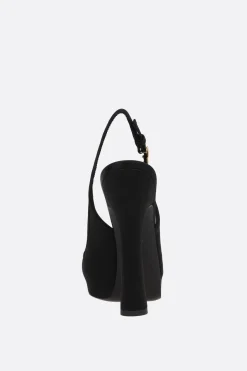 slingback platform Vally in raso