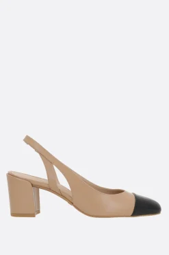 slingback Sleek in pelle liscia e vernice