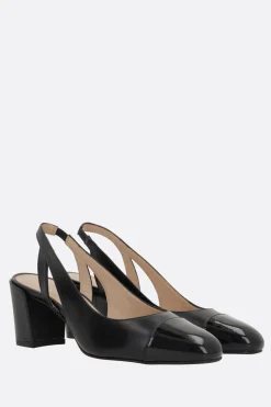 slingback Sleek in pelle liscia e vernice