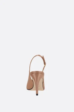 slingback SR1 in raso e cristalli