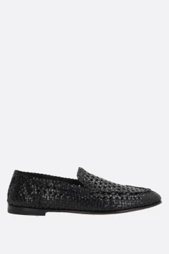 slipper DG Evening in pelle intrecciata