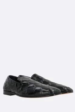 slipper Roma in Intrecciato lucido