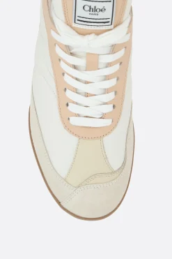 sneaker Chloé Kick in pelle liscia e suede
