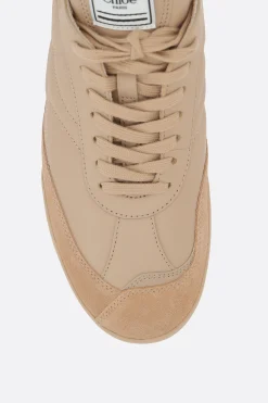 sneaker Chloé Kick in pelle liscia e suede