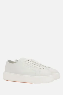 sneaker Clean in pelle martellata